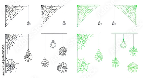 Halloween Corner Ornaments: Spiderwebs and Dewdrops