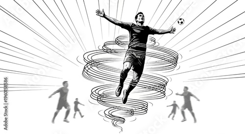 An excited male golfer jumps in celebration on a green golf course after a successful shot, holding his club triumphantly.