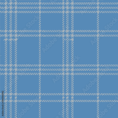 Seamless blue and white plaid pattern for fashion design and textile print