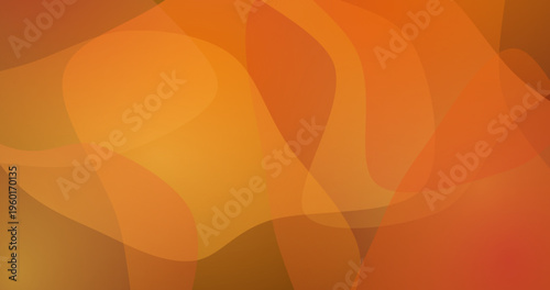 Vibrant abstract orange and yellow shapes with smooth flowing background wallpaper.