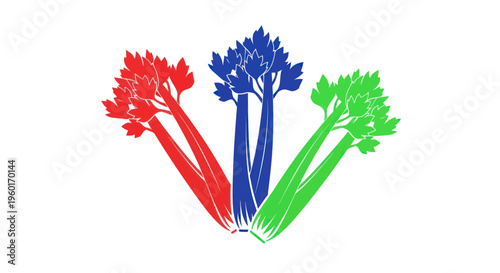 Colorful Celery Stalks RGB