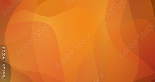 Orange abstract flowing shapes translucent background with light and shadow effect.