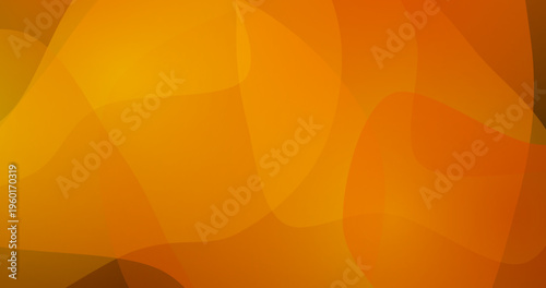 Orange abstract flowing shapes translucent background with light and shadow effect.