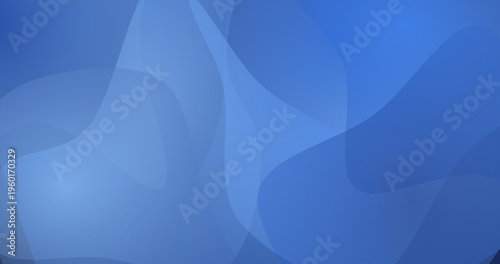 Blue abstract flowing shapes translucent background with light and shadow effect.