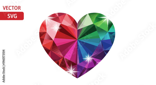 Vibrant Gemstone Heart