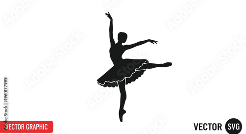 Ballet Dancer Silhouette, Elegant Pose, Performance Art, Classical Dance