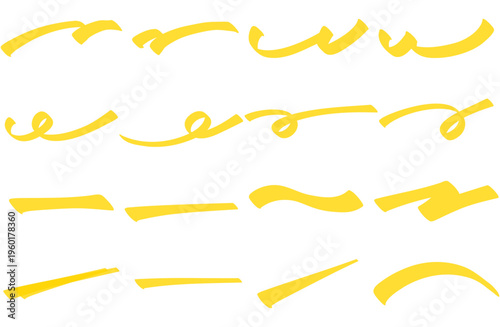 蛍光ペン風手書きアンダーライン装飾セット