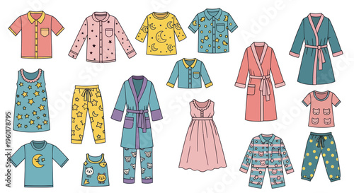 Children's Sleepwear Collection: Pajamas, Nightgowns, Robes with Fun Prints