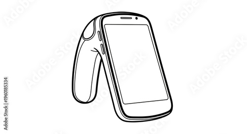 Modern Smartphone with Curved Design and Sleek Display.