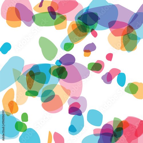 Colorful abstract shapes on white background for graphic design  modern artistic pattern