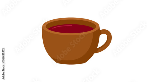 A cozy ceramic mug filled with a rich, inviting beverage