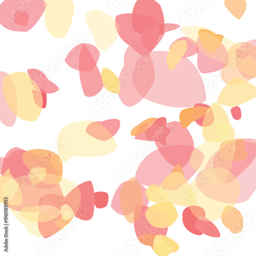 Colorful Abstract Shapes Pattern with Soft Pastel Blends and Organic Forms Isolated Design