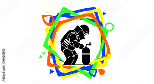 Black silhouette of a gorilla head.