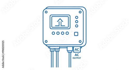 Electricity meter with digital display.