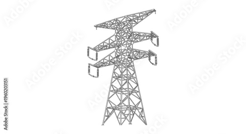 Electricity Pylon Structure Metal Latticework.