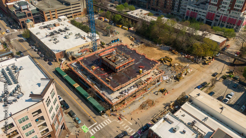 Aerial Drone View of Highline Glenwood Construction Progress: Raleigh, NC, Mar 22, 2026