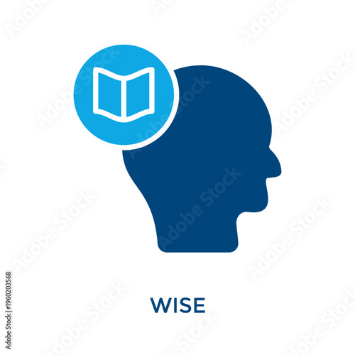 Wise Icon Dual Tone Style. Vector Illustration For Graphic Design