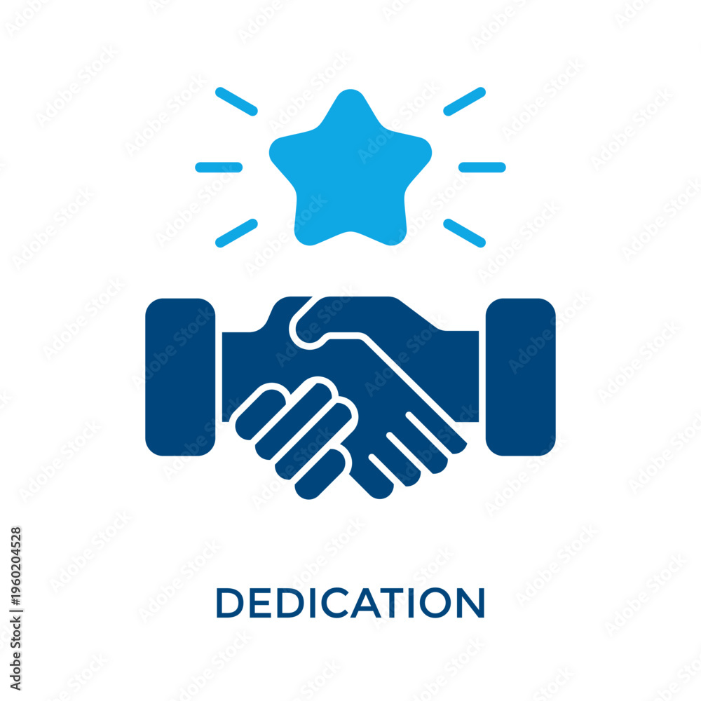 Fototapeta premium Dedication Icon Dual Tone Style. Vector Illustration For Graphic Design