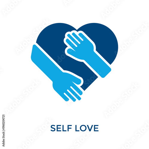 Self Love Icon Dual Tone Style. Vector Illustration For Graphic Design