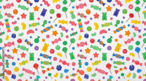 Vibrant Confetti Burst Pattern with Colorful Party Shapes for Celebration and Festive Design.