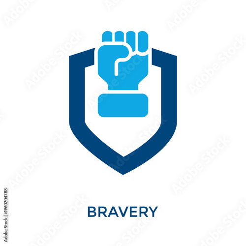 Bravery Icon Dual Tone Style. Vector Illustration For Graphic Design
