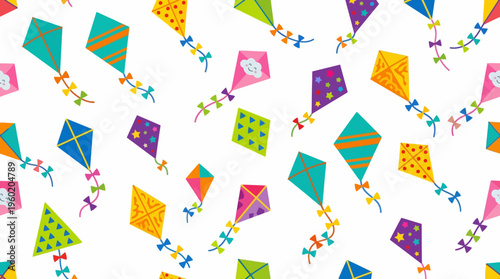 Colorful Triangles and Pennant Flags Pattern for Celebrations and Decorations.