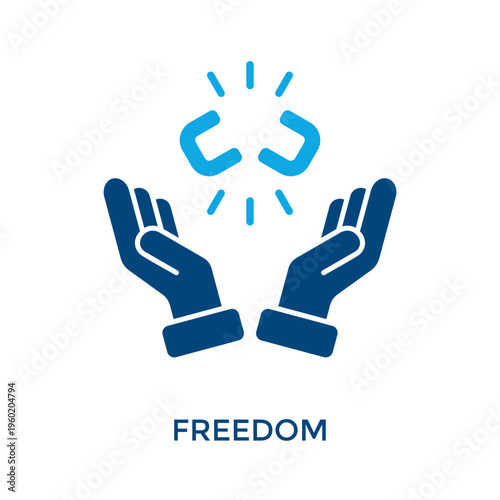 Freedom Icon Dual Tone Style. Vector Illustration For Graphic Design