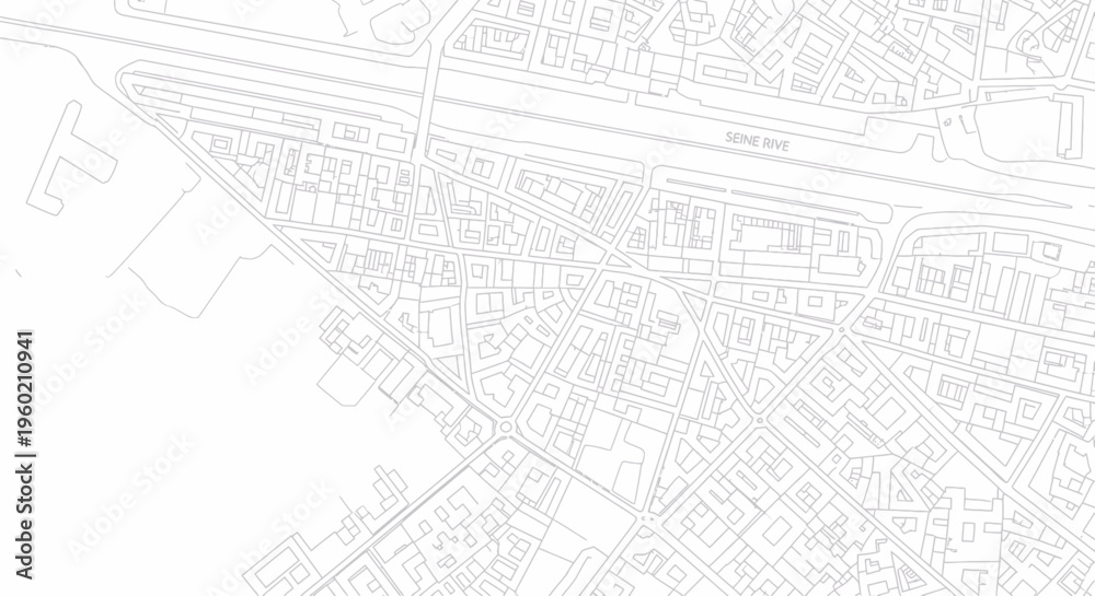 Obraz premium Abstract City Map Blueprint - Urban Planning and Architectural Design