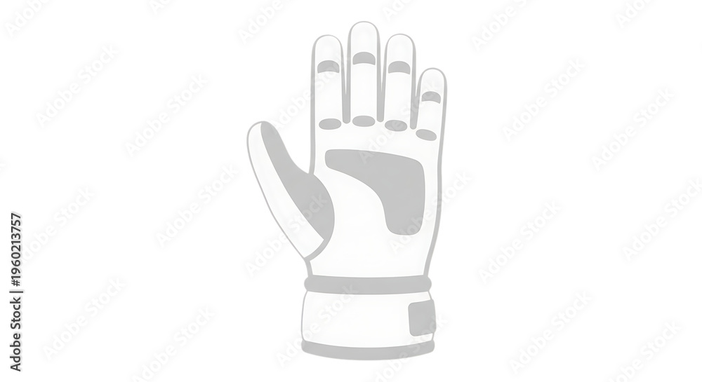 Obraz premium White Glove Hand Icon on Transparent Background