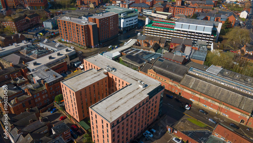 University student housing and city residential blocks in Derby