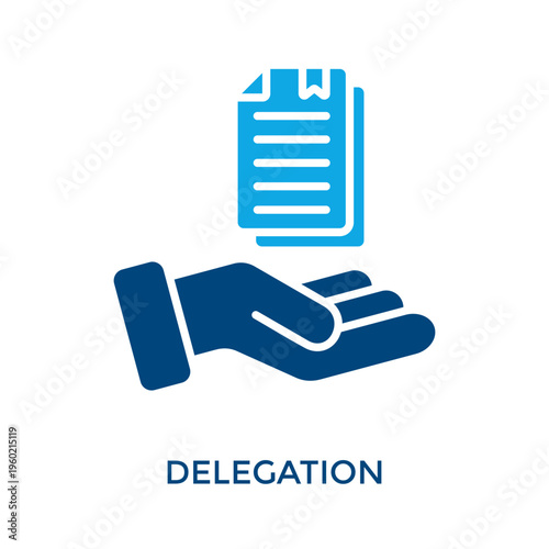Delegation Icon Dual Tone Style. Vector Illustration For Graphic Design