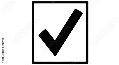 Black checkmark in a square box.