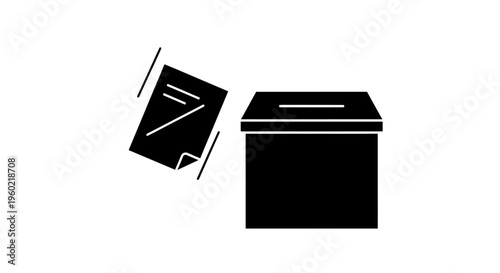 Black file box and document.