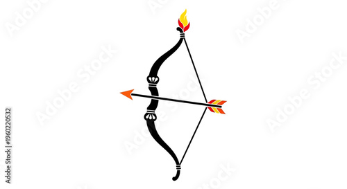 Crossbow with Arrows and Flame.