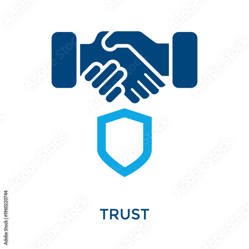 Trust Icon Dual Tone Style. Vector Illustration For Graphic Design