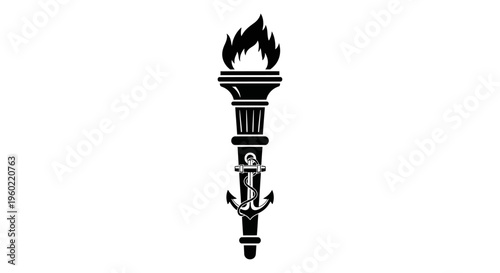 Olympic Torch Symbol Flame Icon.