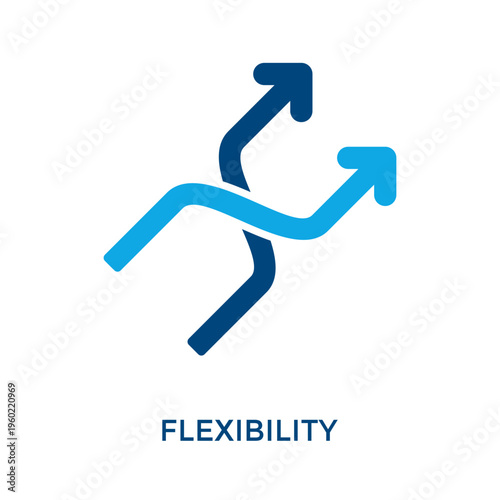 Flexibility Icon Dual Tone Style. Vector Illustration For Graphic Design