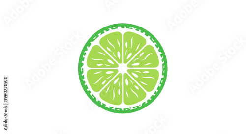 Fresh Lime Citrus Fruit Slice Green.