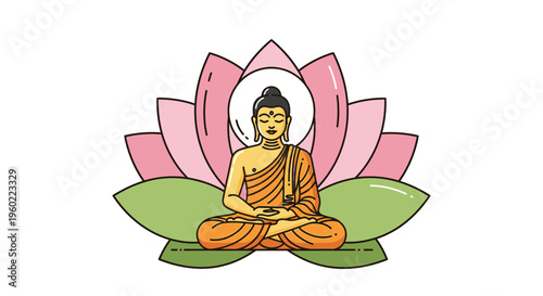Buddha Sitting in Lotus Position.