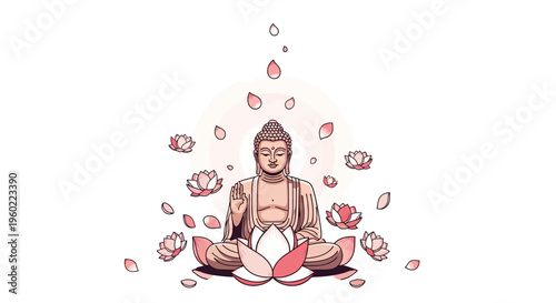 Buddha Sitting in Meditation Posture.