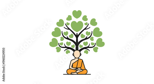 Person Sitting in Meditation Posture.