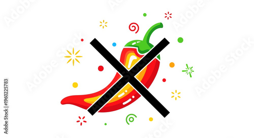 Red hot chili pepper icon symbol.