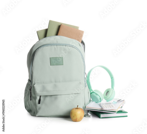 Stylish green school backpa...