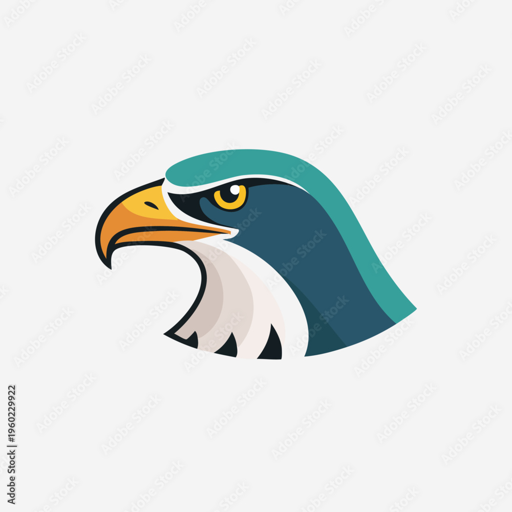 Fototapeta premium Stylized Eagle Head Logo Design.
