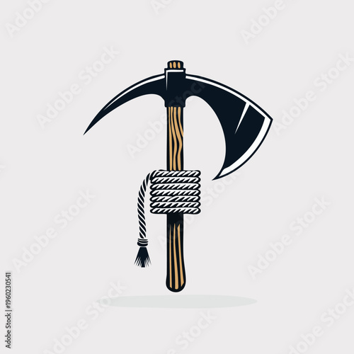 Stylized Vector Illustration of a Medieval Executioners Axe.
