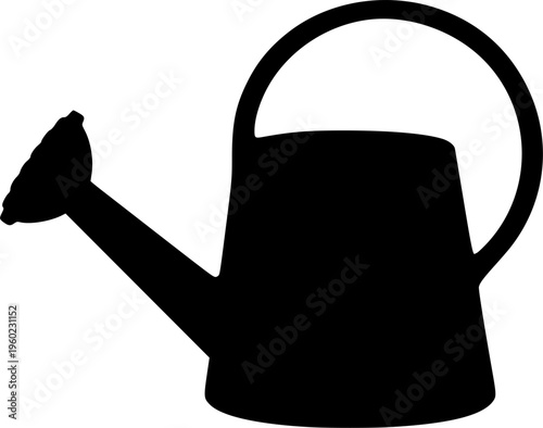 Toy Watering Can Silhouette Vector Illustration
