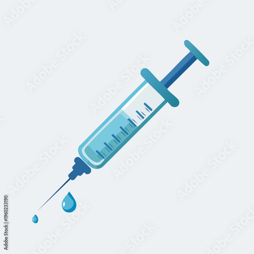 Syringe with Vaccine Ready for Injection.
