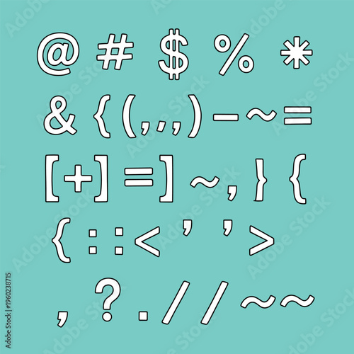 Collection of various punctuation symbols 5.