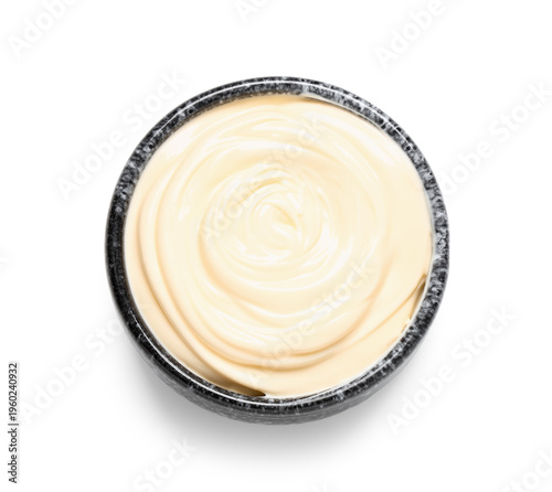 Bowl of fresh mayonnaise on...