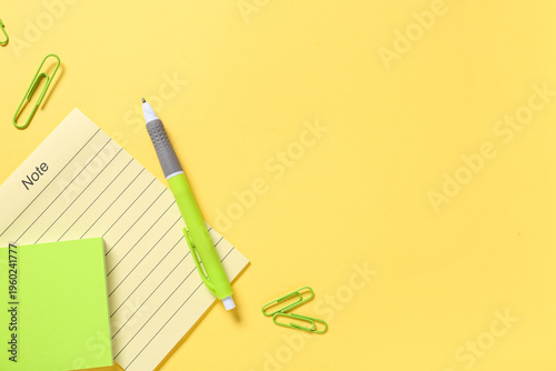 Blank note and sticky notes...